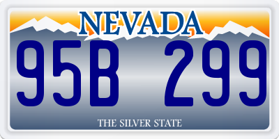 NV license plate 95B299