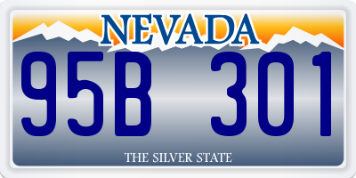 NV license plate 95B301