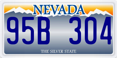 NV license plate 95B304