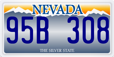 NV license plate 95B308