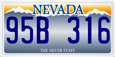 NV license plate 95B316