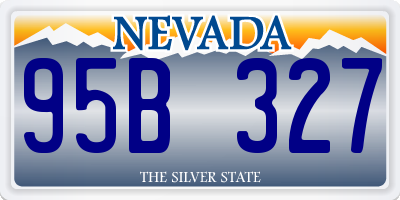 NV license plate 95B327
