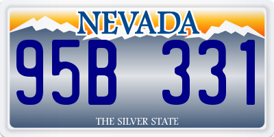 NV license plate 95B331