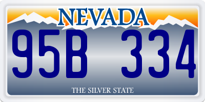 NV license plate 95B334