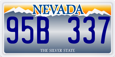 NV license plate 95B337
