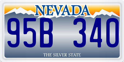 NV license plate 95B340