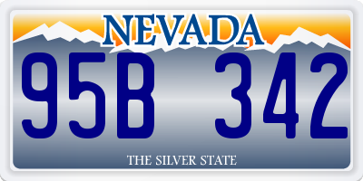 NV license plate 95B342