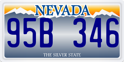 NV license plate 95B346