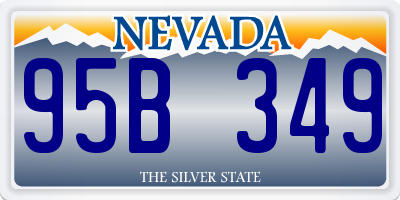 NV license plate 95B349