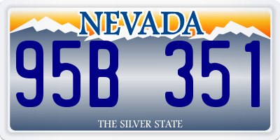 NV license plate 95B351