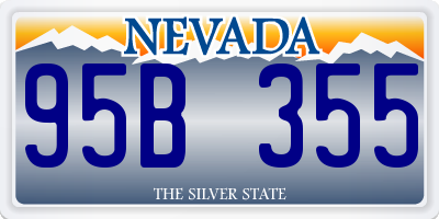 NV license plate 95B355