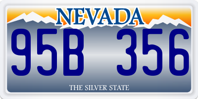 NV license plate 95B356