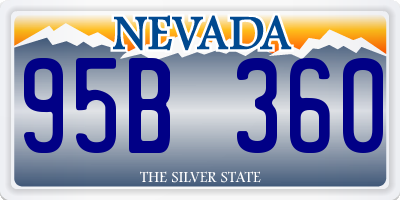 NV license plate 95B360