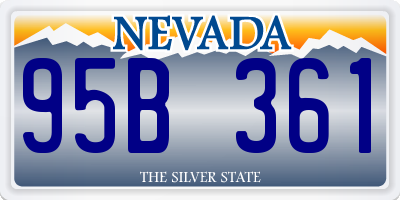 NV license plate 95B361