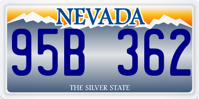 NV license plate 95B362