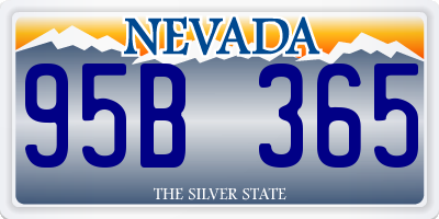 NV license plate 95B365