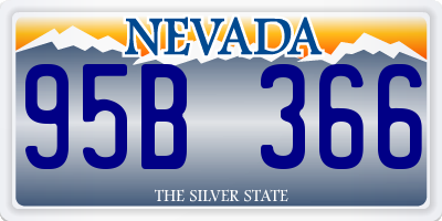 NV license plate 95B366