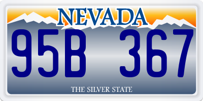 NV license plate 95B367