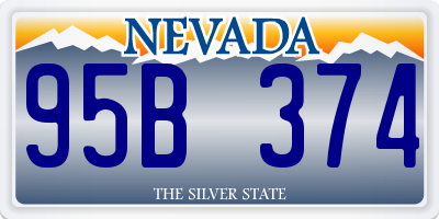 NV license plate 95B374