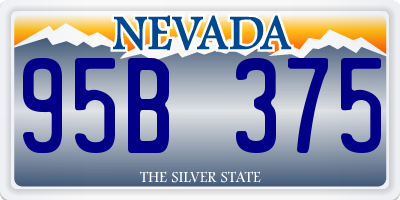 NV license plate 95B375