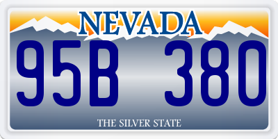 NV license plate 95B380