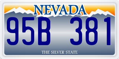 NV license plate 95B381