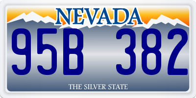 NV license plate 95B382