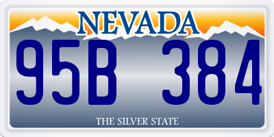 NV license plate 95B384