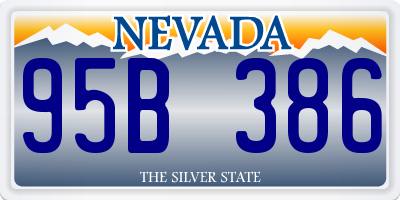 NV license plate 95B386