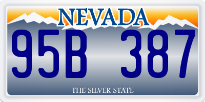 NV license plate 95B387
