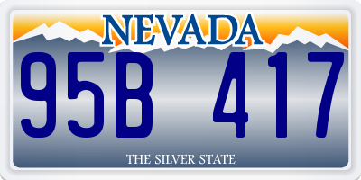 NV license plate 95B417