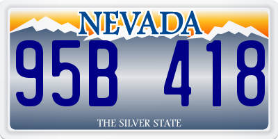 NV license plate 95B418