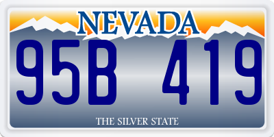 NV license plate 95B419