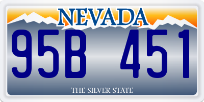 NV license plate 95B451