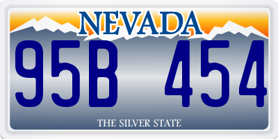 NV license plate 95B454
