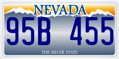 NV license plate 95B455