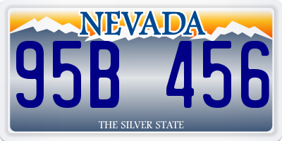 NV license plate 95B456