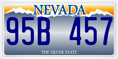 NV license plate 95B457