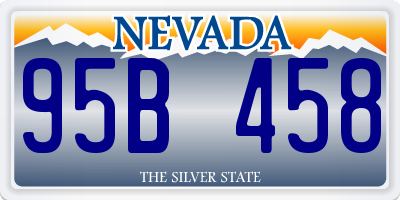 NV license plate 95B458