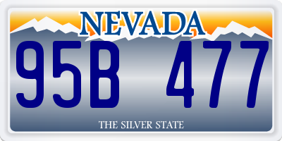NV license plate 95B477