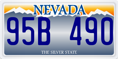 NV license plate 95B490