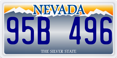 NV license plate 95B496