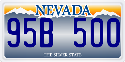 NV license plate 95B500