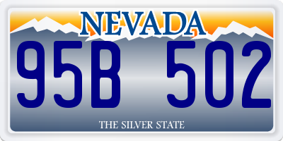 NV license plate 95B502