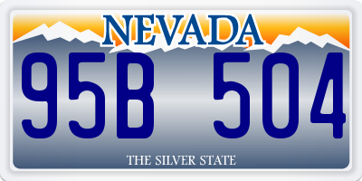 NV license plate 95B504