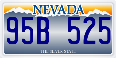 NV license plate 95B525
