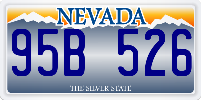 NV license plate 95B526