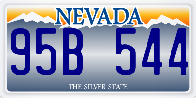 NV license plate 95B544