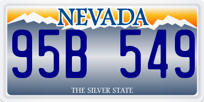 NV license plate 95B549
