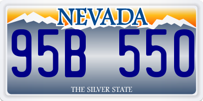 NV license plate 95B550